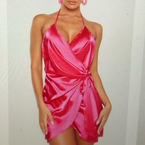 Hot Pink Silk Dress